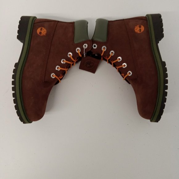 Timberland Premium Dark Brown Nubuck 6-Inch Waterproof Boots - Picture 3 of 12